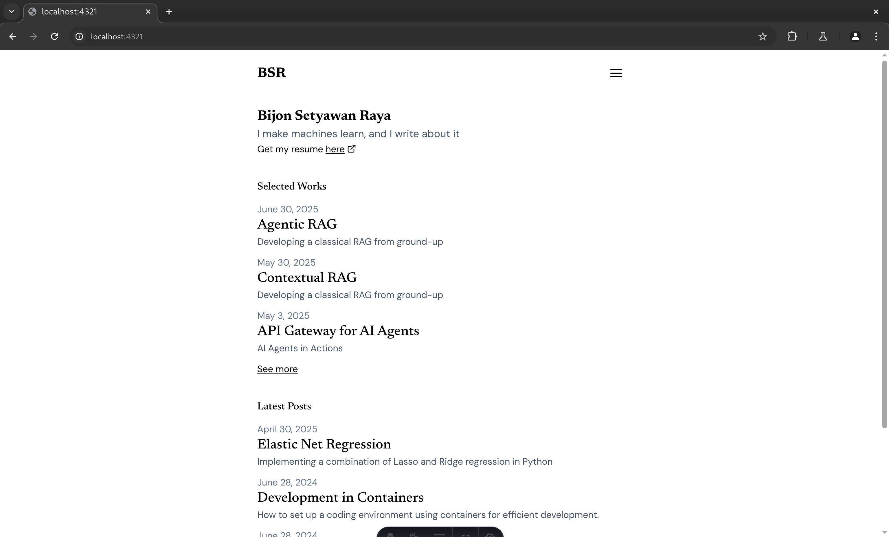 Personal website version 4.0